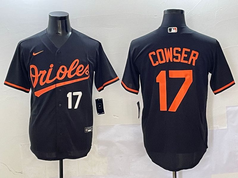 Men Baltimore Orioles 17 Cowser Black Game 2025 Nike MLB Jersey style 5